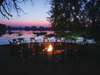 Pom Pom Camp - campfire and sunset